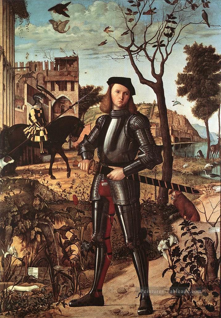 Portrait d’un chevalier Vittore Carpaccio Peintures à l'huile